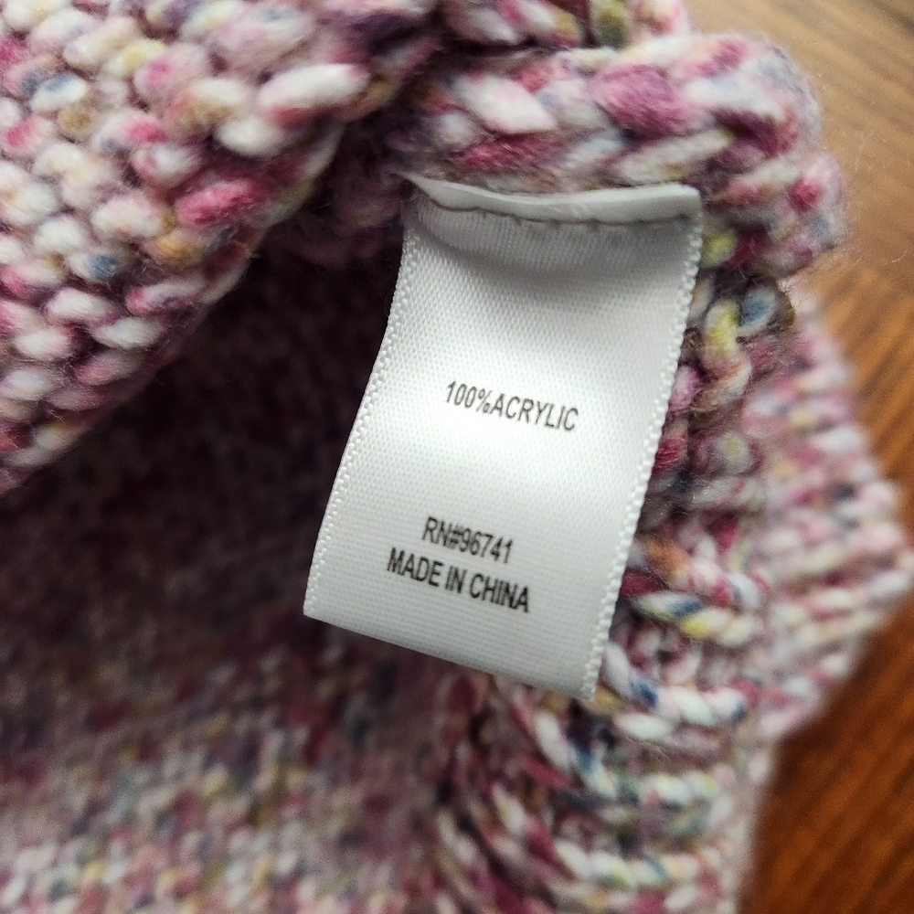 Belle Du Jour Women's XL chunky knit pink crew neck sweater - Picture 8 of 11